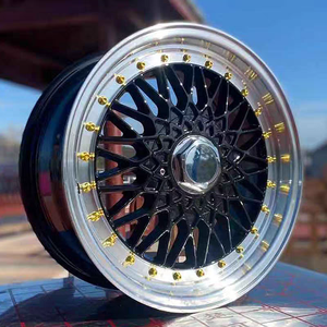 Nuevas Llantas de Aleación de Aluminio Fundido por Flujo de 15 Pulgadas en Negro Dorado, Llantas de Aleación con PCD 4/100 Aptas para Subaru Estilo RS - Product Image 5