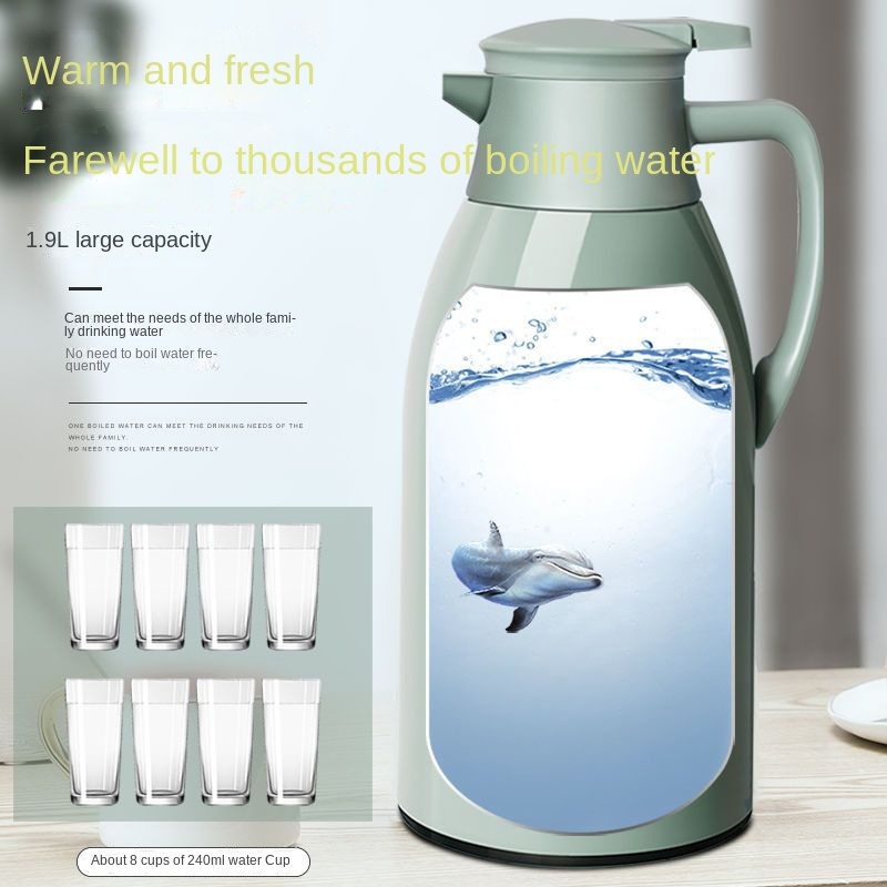 Intelligent Stainless Steel Glass Liner Large Capacity Thermos Bottle 24-36 Hours Thermal Insulation Hand Grip Classic Style view 2
