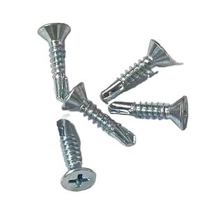 Vis autoforeuse galvanisée à empreinte cruciforme en acier au carbone Tête CSK fraisée disponible Mesure métrique en pouces - Product Image 2