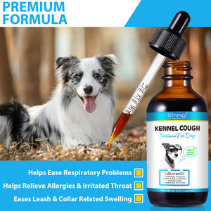 Oimmal 60ml Dog Cough Treatment Flüssige Ergänzungen Natürliche Allergie Linderung Trockener und nasser Husten Wheezing Kennel Cough Drops für Hunde - Product Image 4
