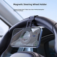 Support de téléphone magnétique UFO pour volant, en alliage d'aluminium, rotation à 360 degrés, compatible avec le lit