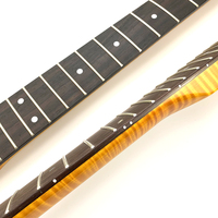 21 Fret ST Guitar Neck Vintage Tint Tiger Flame Maple Electric Guitar Neck With Rosewood Fingerboard