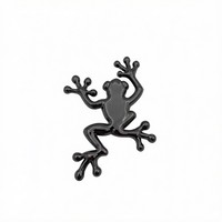 Emblème de voiture 3D en forme de grenouille arboricole noir mat : Autocollant grenouille grimpante plaqué ABS pour SUV tout-terrain, camion 4x4, autocollant étanche