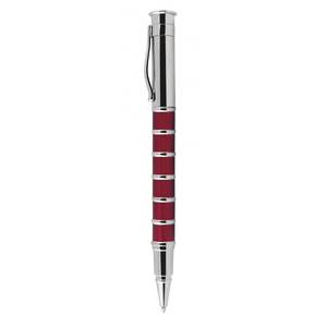 <b>Red</b> and Chrome Rollerball <b>Pen</b> with Rings - Product Image 2