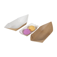 Plateau bateau en papier kraft jetable personnalisé à emporter Conteneur de fast-food pour sushi Emballage de repas pour restaurants