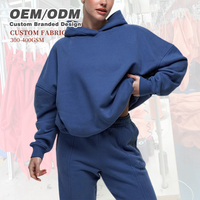 Ensemble de survêtement pour femme, chaud et doux en polaire, style streetwear, personnalisé, 100% coton, coupe oversize, 2 pièces assorties