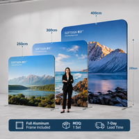 Stand de toile tendue personnalisé directement de l'usine pour salon professionnel, impression par sublimation OEM en gros pour les marchés des États-Unis, du Royaume-Uni et d'Europe