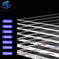TONGYUAN Plaque acrylique transparente écologique 3mm/2mm 1220x2440mm Panneaux en plastique Perspex transparents pour publicité/présentation personnalisée