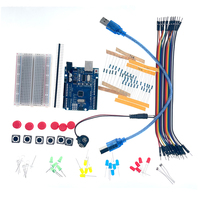Kit de démarrage pour UNO R3 Mini, breadboard, LED, fils de liaison, bouton pour Arduino, kit DIY, éducation scolaire, laboratoire
