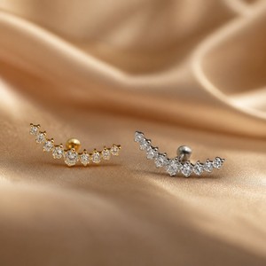 ต่างหูเพชร Xinfly 18K ทองคำแท้ เพชรเพาะเลี้ยงในห้องปฏิบัติการ แบบเกลียวหลัง ใส่สบาย ใช้ได้ทุกวัน เครื่องประดับคุณภาพสูง ของขวัญสำหรับผู้หญิง - Product Image 3