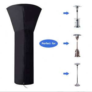 Housse de protection pour chauffage de terrasse extérieur 420D robuste, imperméable, noire, design moderne, avec fermeture éclair, toutes saisons, pour chauffage au propane - Product Image 4