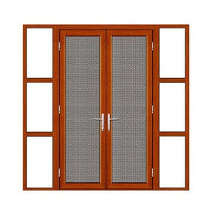 <span class=keywords><strong>Puertas</strong></span> Batientes de Perfil de Aluminio, Puerta Mosquitera de Aluminio con Pantalla de Seguridad Hermética - Product Image 5