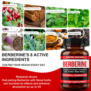 Sin OGM Sin gluten Apoya la salud del corazón Digestión Inmunidad y Control de peso Suplemento de berberina - Product Image 4