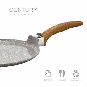 Olla de Sopa de Aluminio Antiadherente de Lujo CENTURY de <span class=keywords><strong>28</strong></span> <span class=keywords><strong>cm</strong></span> con Asas Metálicas y Tapa de Vidrio para Cocina de Inducción - Product Image 3