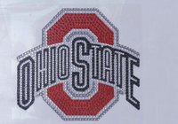 Transfert thermocollant en strass Ohio State Buckeyes, motif personnalisé en strass pour T-shirts et sweats à capuche