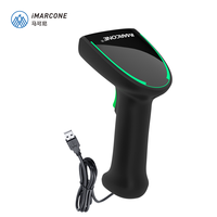 Escáner de Código de Barras con Superficie de Espejo MC-2003SR, USB 2.0, Inalámbrico, Lector de Códigos de Barras Láser 1D para Punto de Venta y Pagos Móviles