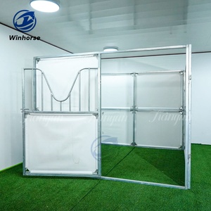 Box modulaire portable pour <span class=keywords><strong>chevaux</strong></span>, panneaux légers en bâche PVC, assemblage rapide pour les compétitions en plein air - Product Image 3