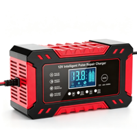 Chargeur de batterie universel intelligent multi-étapes 12V 6A pour voiture et moto, protection contre les surcharges 100-240V, vente en gros