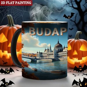 Classic Black Frosted <b>Ceramic</b> Mug 11oz Heat Sensitive Color Changing Tea <b>Cup</b> Daily Use - Product Image 6