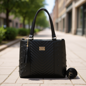 Bolso Bandolera para Mujer Fana Cristina, Negro, Forro de PU, Diseño de Almohada, Cierre de Cremallera y Botón, Estilo Minimalista de Verano M3874 - Product Image 2