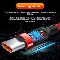 Câble USB-A vers Type-C tressé en nylon 0,5m 1m 1,5m 2m 3m 5m 8m, charge rapide 6V10A, cœur en cuivre pur, cordon de synchronisation de données pour téléphone