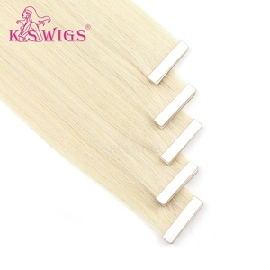Extensions de cheveux invisibles de luxe premium, 100% cheveux humains Remy, blond naturel, vierges, sans couture, extensions à bandes adhésives. - Product Image 5