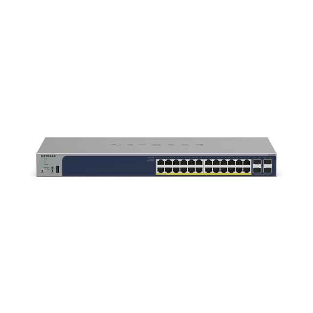 GS728TPv3 - 24-Port Gigabit Ethernet PoE+ Smart Switch with 4 SFP Ports and Cloud Management PoE Budget 190W