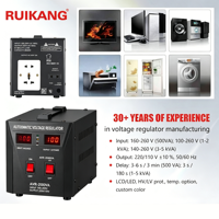 Régulateurs de tension stabilisateurs 2000VA 220V, régulateur automatique, affichage numérique, résistant à la chaleur et à l'humidité, pour générateur, usage domestique et professionnel