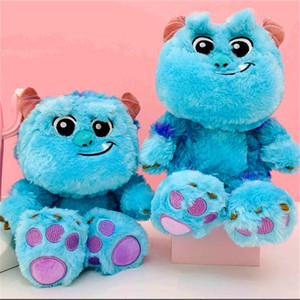JL 2026 Peluche de monstruo de ojos grandes con pelo azul, personaje <span class=keywords><strong>Sullivan</strong></span>, cuerpo azul, almohada de peluche, muñeco personalizado, regalo, algodón PP - Product Image 2