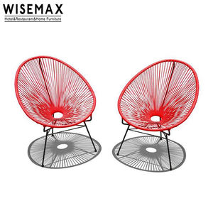 WISEMAX FURNITURE Mobilier d'extérieur populaire en rotin PE, fauteuil œuf <span class=keywords><strong>Acapulco</strong></span>, fauteuil inclinable de loisirs, fauteuil à bascule d'extérieur - Product Image 2