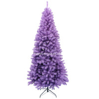Usine en gros populaire violet 7.5 FT arbre de Noël en PVC artificiel pour la décoration intérieure