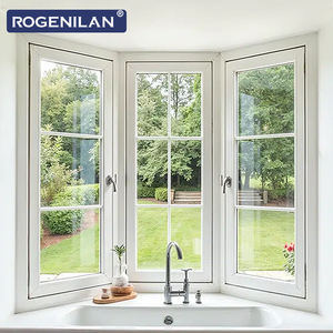 Fenêtre à battant en aluminium Rogenilan avec double vitrage Low-E, pare-vent, pour baies vitrées, avec stores, fournisseur chinois - Product Image 5