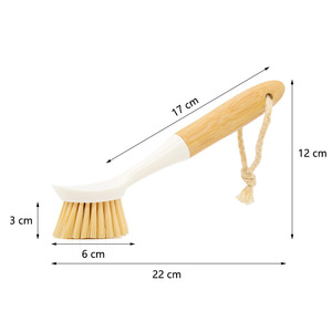 プロモーション高品質竹環境プラスチックナイロンウールロングハンドルディッシュブラシ再利用可能なキッチンディッシュブラシポットブラシ - Product Image 6