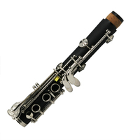 Wholesale Woodwind Instrument Black Silver Plated 17key Clarinet for Beginner
