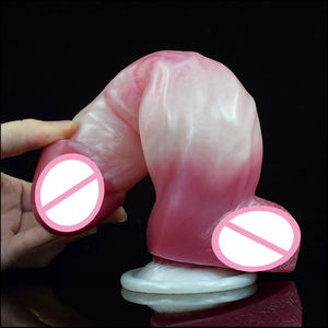 Besar Anal Plug 9 Inci Kulit Karet Realistis <span class=keywords><strong>Penis</strong></span> Manusia Pelatihan - Product Image 4