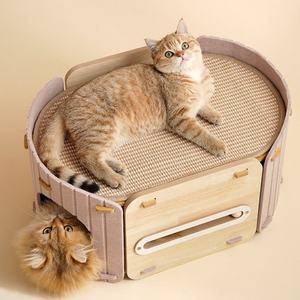 Casa para Gatos Moderna de Madera y Fieltro para Interiores, <span class=keywords><strong>Cama</strong></span> para Gatos de Varias Capas con Rascador, Duradera y Resistente, Suministro Directo de Fábrica - Product Image 5