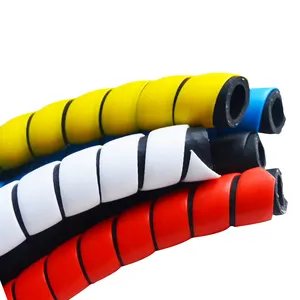Customized large stock PP plastic Flexible insulated waterproof wire high pressure rubber spiral protection tube sleeve