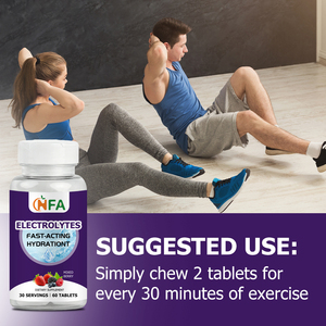 Tabletas de Electrolitos de Alta Potencia para Recuperación, Resistencia y Rendimiento, Sin Gluten, Sabor Natural, Veganas, Masticables y Prácticas - Product Image 5