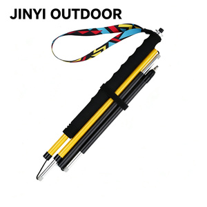 Outdoor running poles, <b>foldable</b> trekking poles, 3K carbonfibe, anti-slip, telescopic <b>walking</b> <b>sticks</b>, hiking and mountaineering - Product Image 1