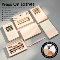 Bande de cils autocollants Manga à pression, extensibles et confortables, 100% faits à la main, taille personnalisée, vente en gros, boîte magnétique, Europe, Royaume-Uni