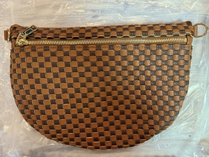 Novità 2026: Marsupio Intrecciato <span class=keywords><strong>con</strong></span> Design a Quadri in Pelle Vegana, Borsa a Tracolla Trendy, Regalo per Lei - Product Image 5