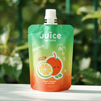 Sac de recharge de liquide découpé à presser avec impression de conception personnalisée 100ml de papier d'aluminium pochettes debout avec bec pour jus de fruits