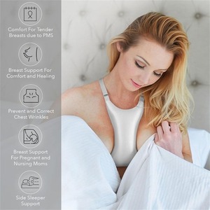 Coussin de soutien pour les seins en forme de U, couleur unie, lavable, pour les femmes souffrant de SPM et les allaitantes, confort pour les dormeurs latéraux - Product Image 1