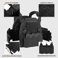 Chaleco Táctico OEM ODM, Portaplacas Duradero con Sistema MOLLE, Equipo Táctico con Cinturón Ajustable para Deportes y Entrenamiento al Aire Libre