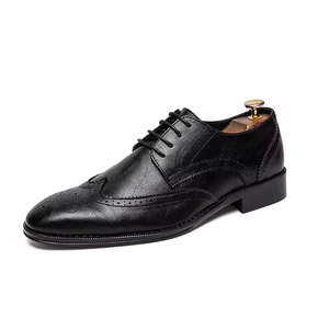 S0068X Nuevos Zapatos Oxford de Hombre de Cuero Genuino, Formales, con Borde Abierto y Perlas Bordadas, Ligeros y a la Moda para Otoño - Product Image 4