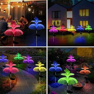 Jellyfish Fiber <b>Optical</b> Lighting Solar Landscape Garden Jellyfish Light Solar Decor Light Outdoor - Product Image 5