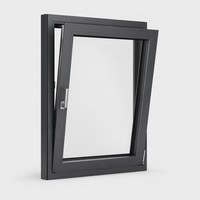 Fenêtre pliante en aluminium minimaliste de la série SOL 55, certifiée Energy Star, insonorisée, triple vitrage isolant, pour taille personnalisée