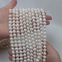 Perles d'eau douce naturelles blanches de 9-10 mm, qualité AA/AAA, forme de pomme de terre, haute brillance, perles en vrac, fabrication de bijoux DIY, vente en gros