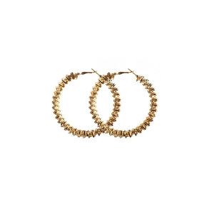 Boucles d'oreilles en forme de grand cercle <span class=keywords><strong>torsadé</strong></span>, plaqué <span class=keywords><strong>or</strong></span>, nouveau Style - Product Image 5