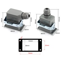 Conector Automotriz Rectangular Híbrido de Alta Resistencia BYLJQ de Aleación de Cobre y Latón IP65 con Función de Enchufe y Tomacorriente para Aviación